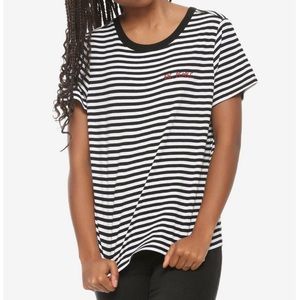 Hot topic “ew. people” striped top